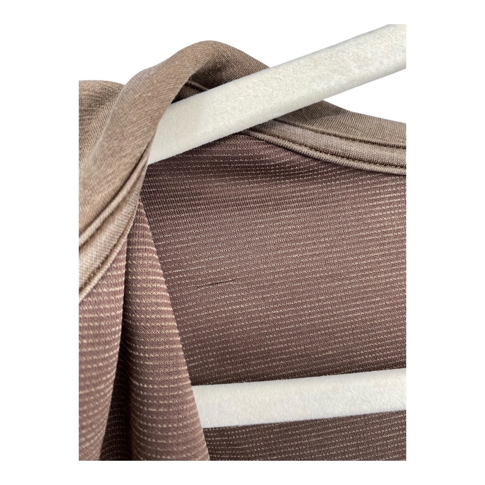 Vuori Halo Mini Full Zip Hoodie Sable Heather Brown Cropped Sweatshirt Womens - Picture 12 of 15
